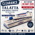 Talatta Anchovy Paste in Olive Oil 60g – Past Best Before Clearance